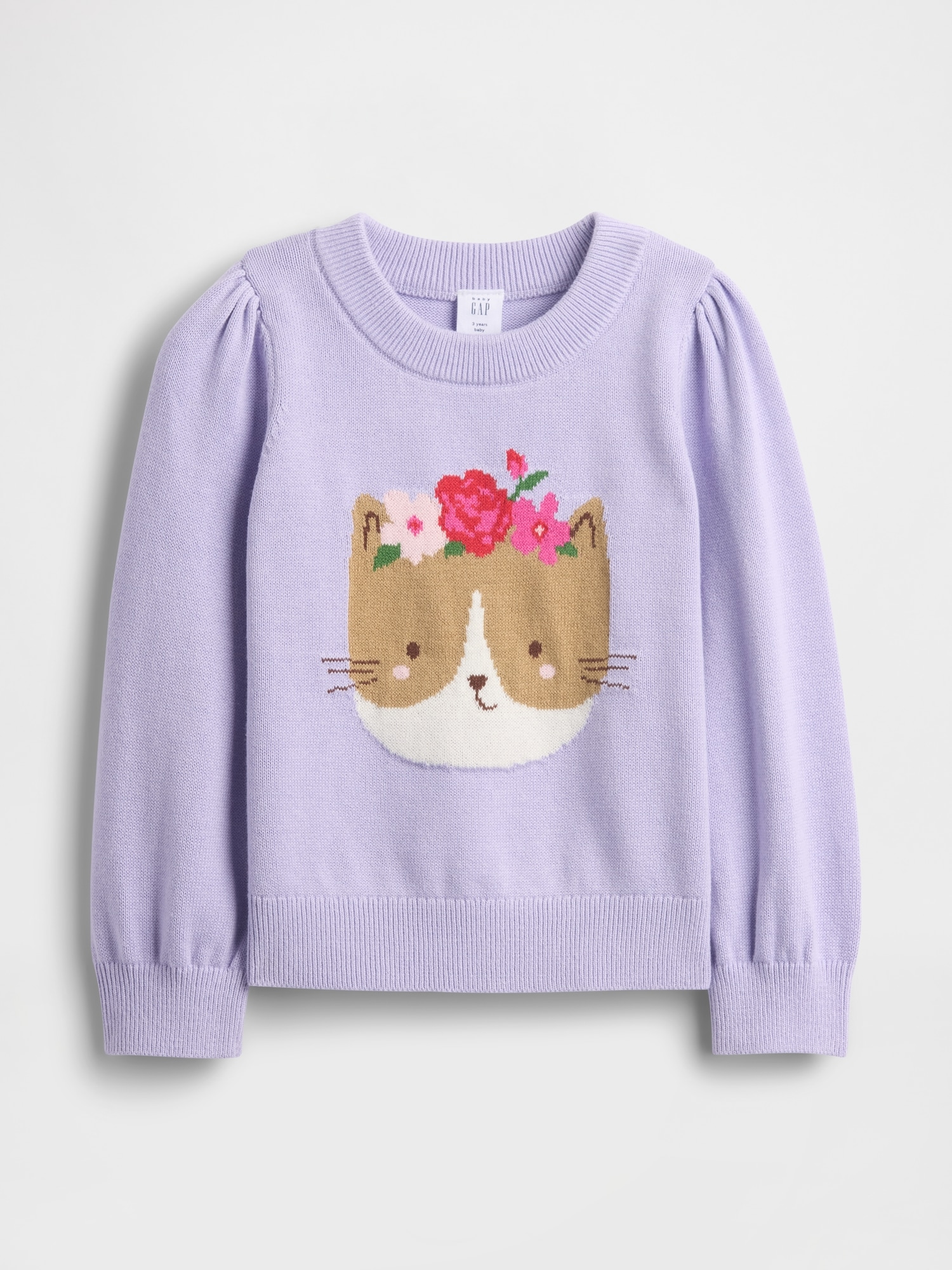 Baby & Toddler Puff-Sleeve Sweater - Orchid