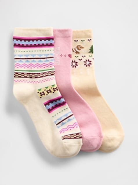 Kids Fair Isle Crew Socks