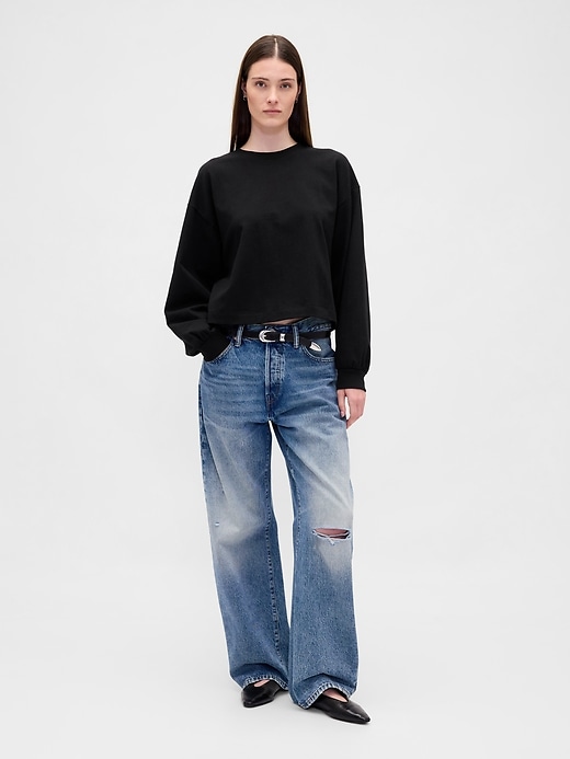 Image number 2 showing, Organic Cotton VintageSoft Heavyweight Crop T-Shirt