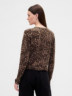 CashSoft Crop Cardigan - Brown - View 25