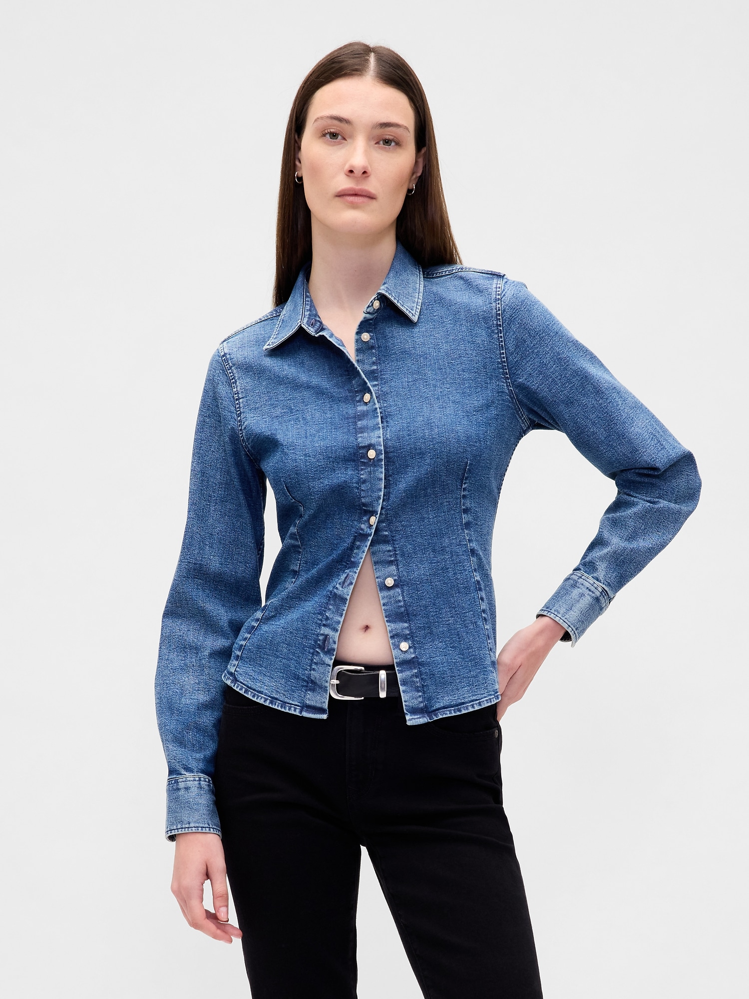 Denim Fitted Shirt