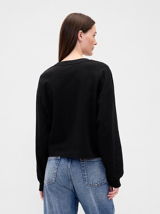 Image number 3 showing, Organic Cotton VintageSoft Heavyweight Crop T-Shirt