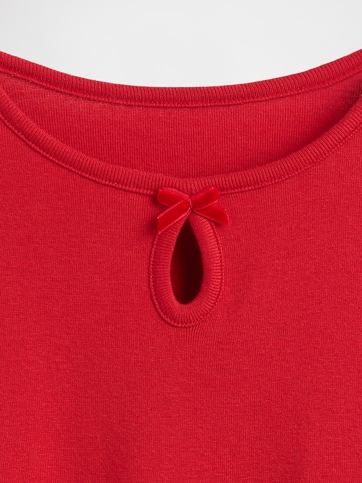 Image number 3 showing, Kids Keyhole Bow Fitted T-Shirt