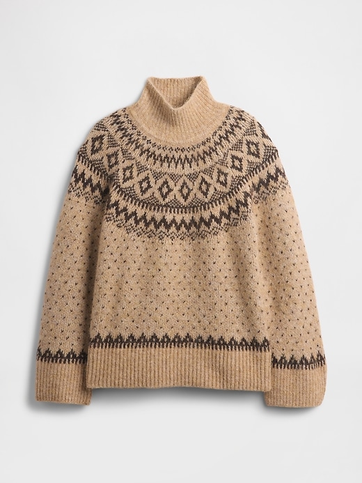 Image number 5 showing, Fuzzy Oversized Turtleneck Sweater