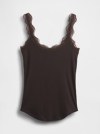 epine lace rib 2way top ブラック épine lace rib 2way top black épine lace rib 2way top