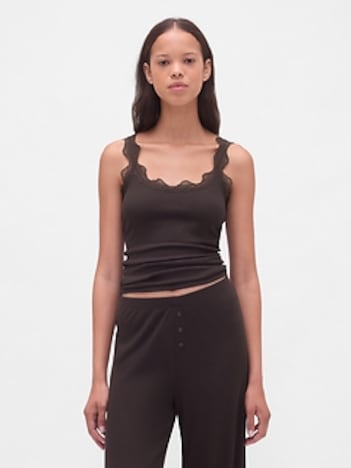 Mini Rib Lace PJ Tank Top
