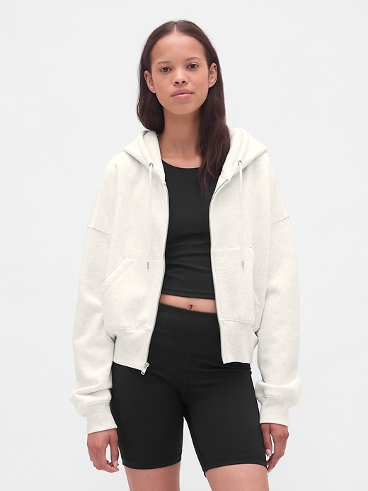 Image number 1 showing, VintageSoft Full-Zip Wedge Hoodie