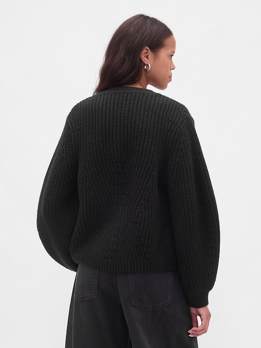 Image number 3 showing, Barrel-Sleeve Cardigan Sweater