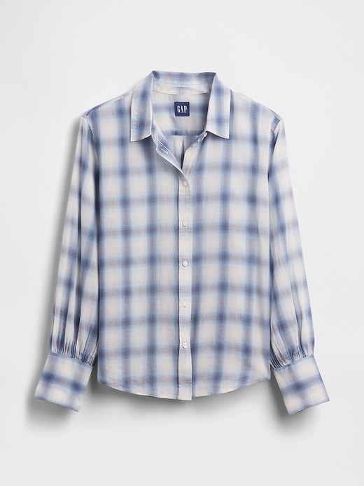 Image number 5 showing, Voile Plaid Shirt