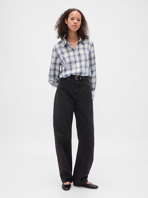 Image number 2 showing, Voile Plaid Shirt