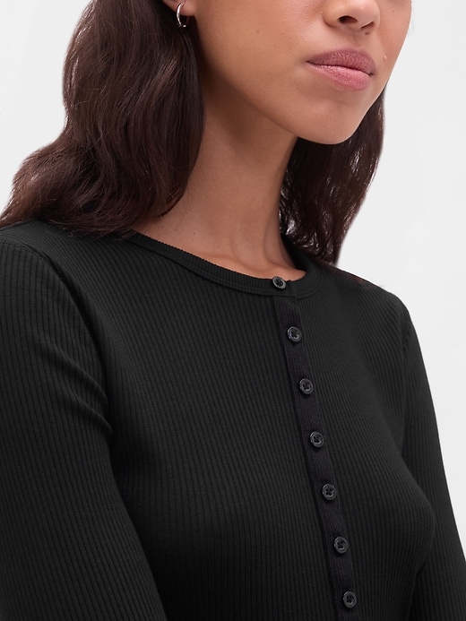 Image number 4 showing, Modern Rib Henley T-Shirt