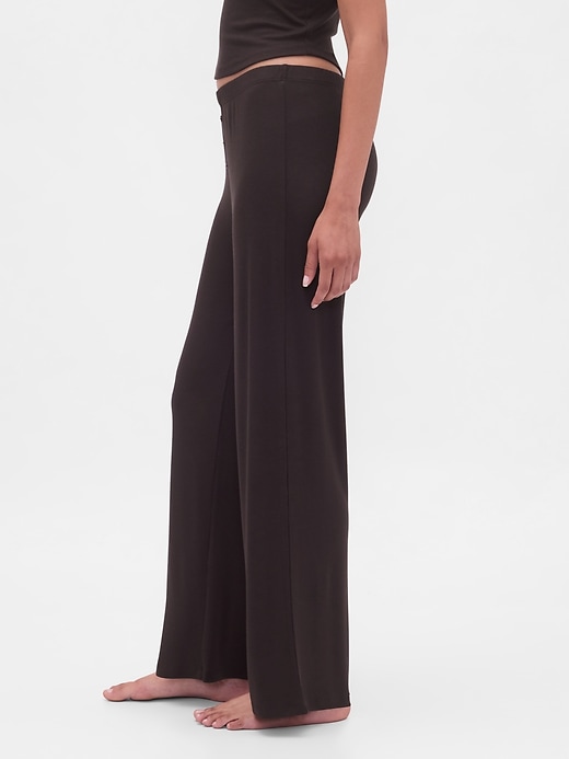 Image number 3 showing, Mini Rib Wide-Leg PJ Pants