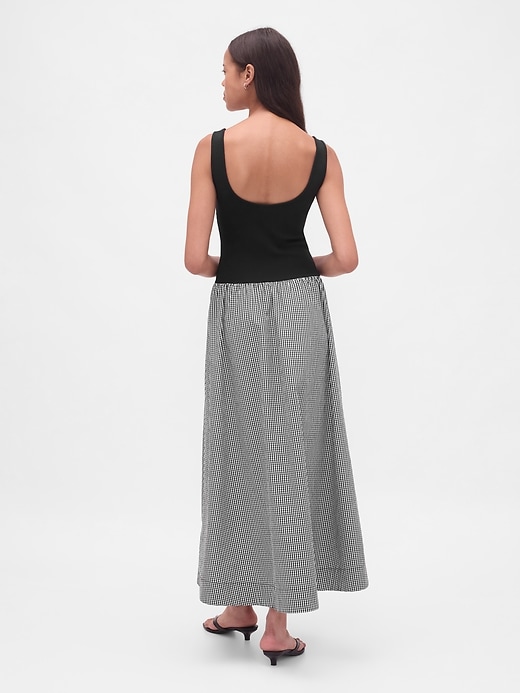 Image number 2 showing, Mixed Media Drop-Waist Maxi Dress