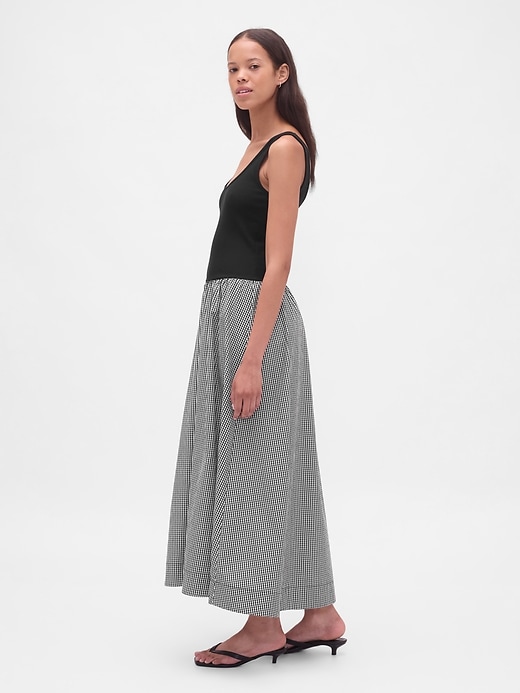 Image number 3 showing, Mixed Media Drop-Waist Maxi Dress
