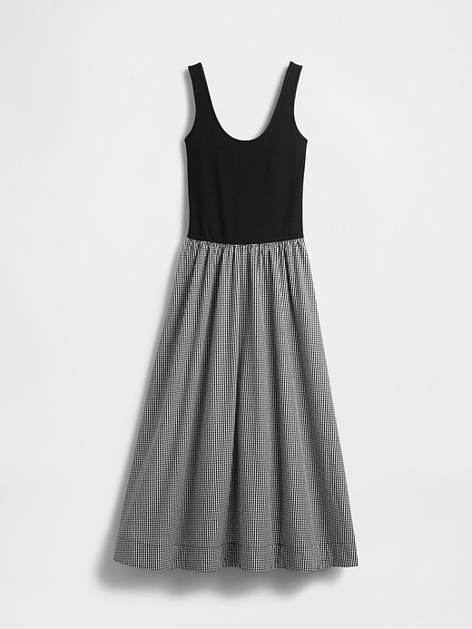 Image number 5 showing, Mixed Media Drop-Waist Maxi Dress