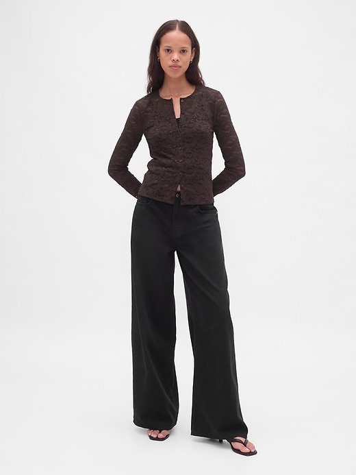 2 of 8 showing, with the color Terra brown of product Lace Cardigan