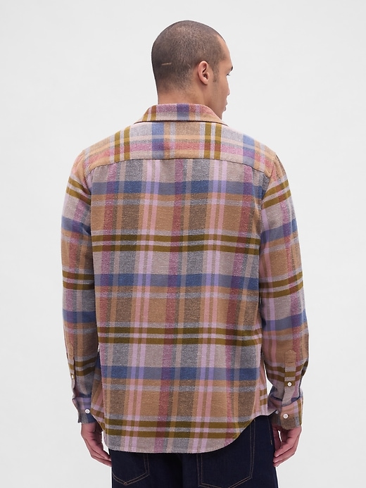 Image number 3 showing, Organic Cotton Relaxed Flannel Shirt