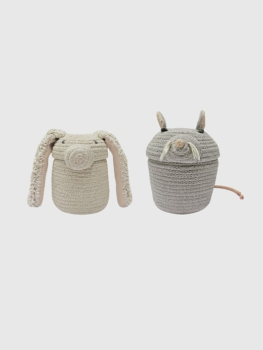 Image number 1 showing, Lorena Canals Set of 2 Mini Baskets Rita and Renata