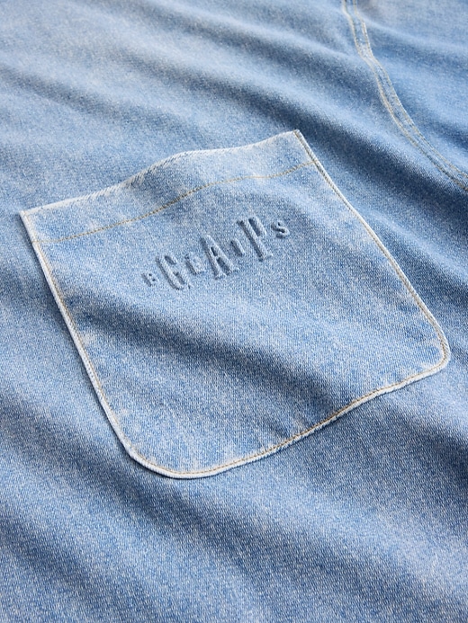 Image number 7 showing, Gap × BÉIS Knit Denim Pocket T-Shirt