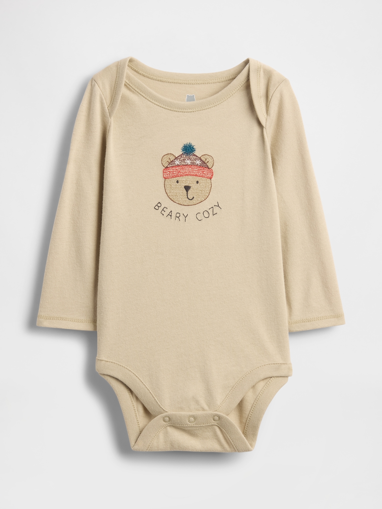 Gap Kids' Baby First Favorites Organic Cotton Graphic Bodysuit In Brown