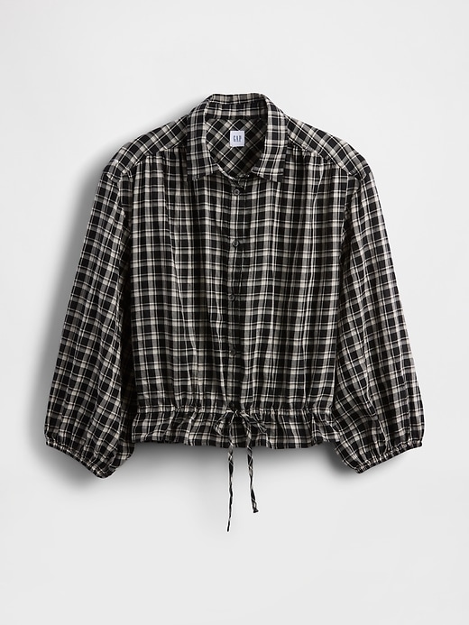 Image number 4 showing, Flannel Tie-Waist Top