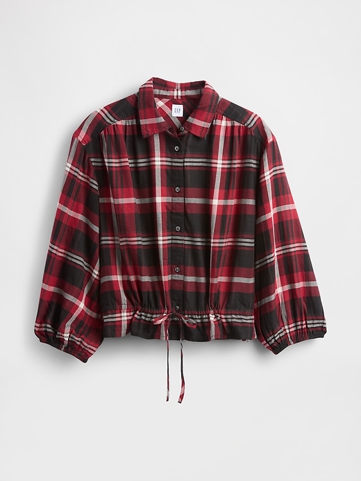 Image number 5 showing, Flannel Tie-Waist Top