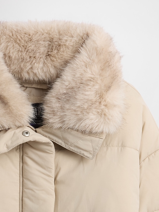 Image number 4 showing, Fur-Trim Puffer Jacket