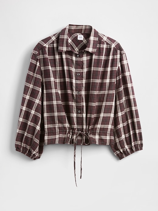 Image number 5 showing, Flannel Tie-Waist Top