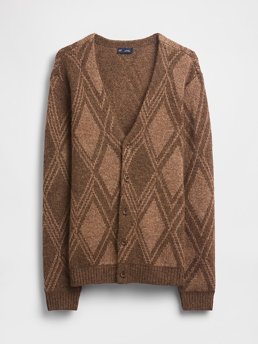 Image number 5 showing, Brushed Argyle Cardigan