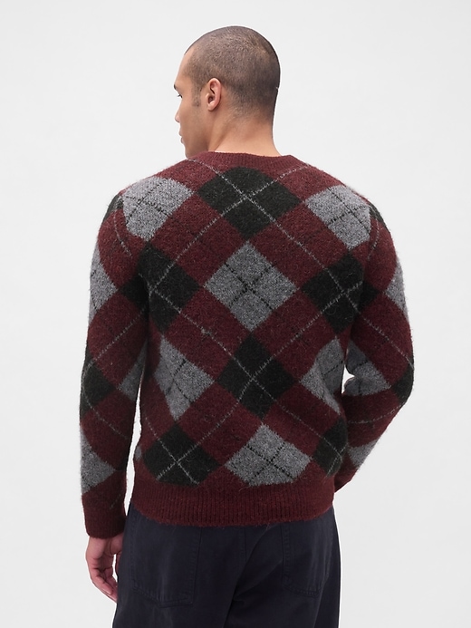 Image number 3 showing, Brushed Argyle Sweater