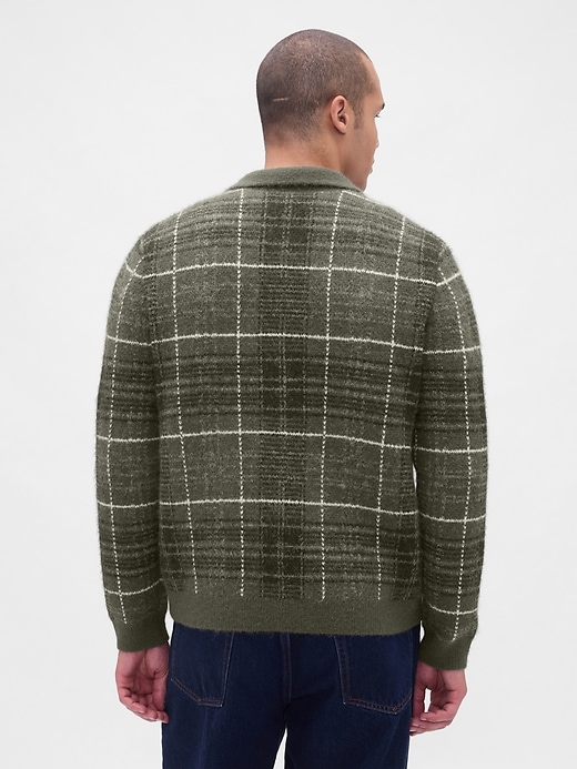 Image number 3 showing, Brushed Plaid Zip Sweater