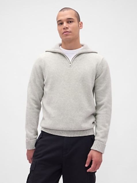 CashSoft Quarter-Zip Pullover Sweater