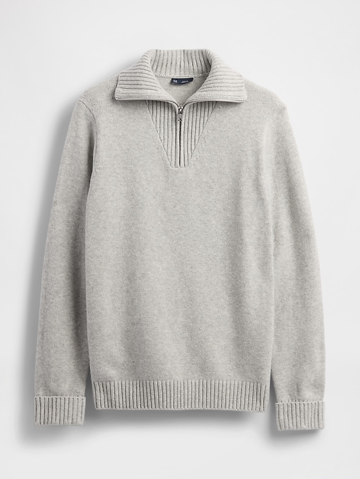 Image number 5 showing, CashSoft Quarter-Zip Pullover Sweater