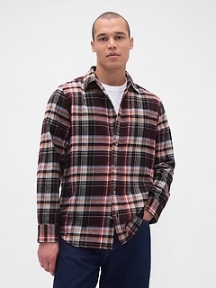 Organic Cotton Relaxed Flannel Shirt