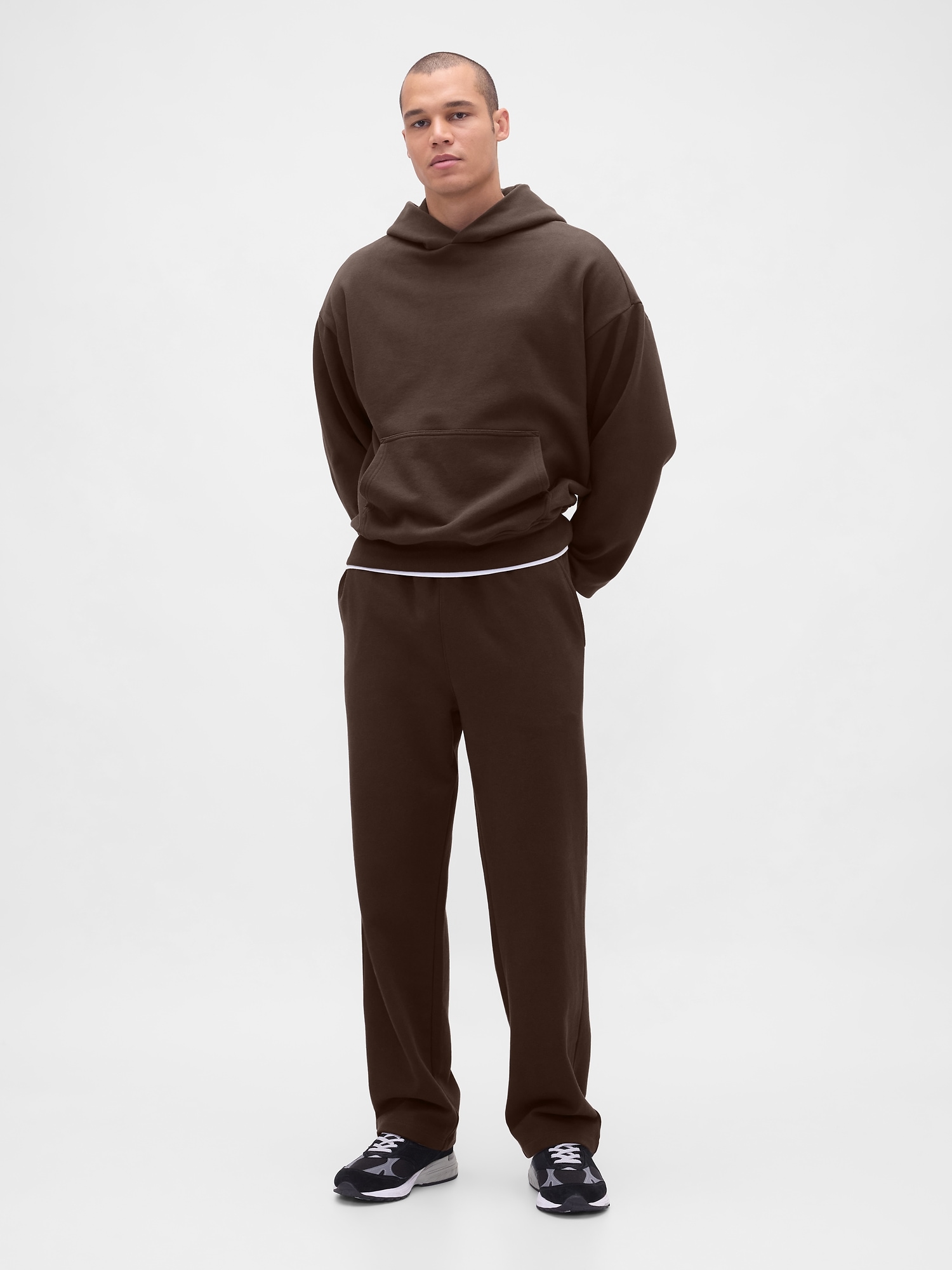 Gap Heavyweight Relaxed Sweatpants In Brown