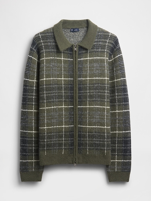 Image number 5 showing, Brushed Plaid Zip Sweater