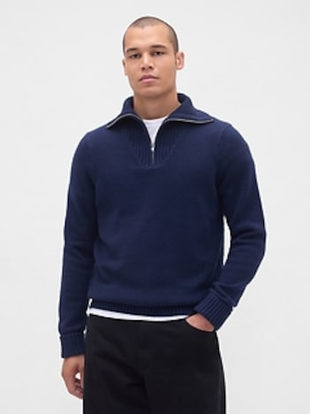 CashSoft Quarter-Zip Pullover Sweater