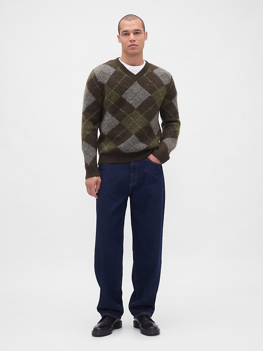 Image number 2 showing, Brushed Argyle Sweater