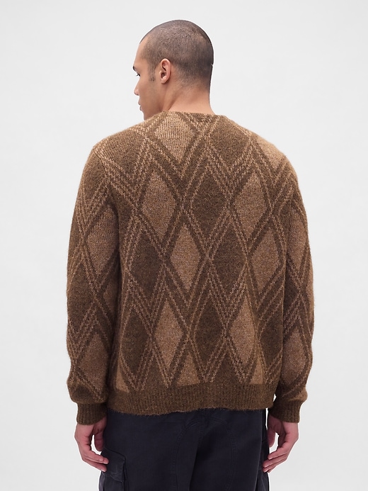 Image number 3 showing, Brushed Argyle Cardigan