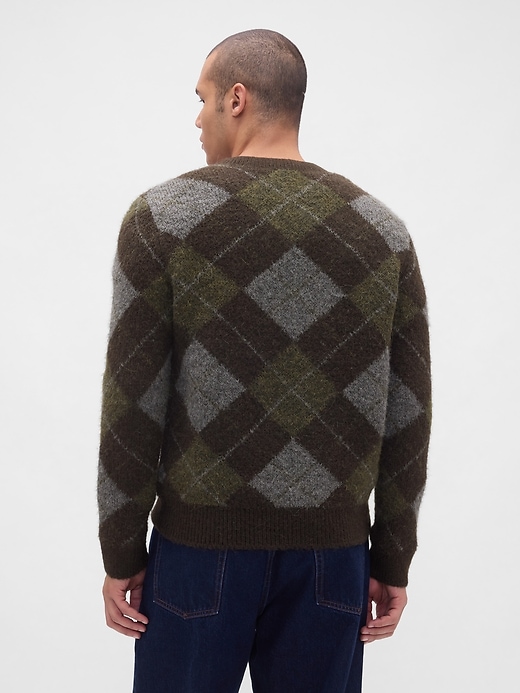 Image number 3 showing, Brushed Argyle Sweater