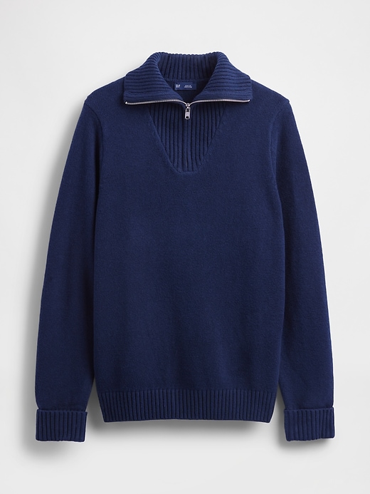 Image number 5 showing, CashSoft Quarter-Zip Pullover Sweater