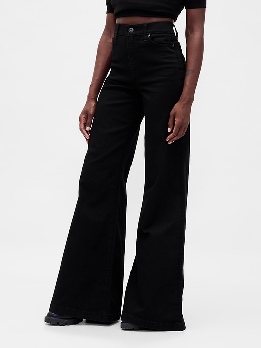 Image number 2 showing, High Rise Wide Flare Jeans