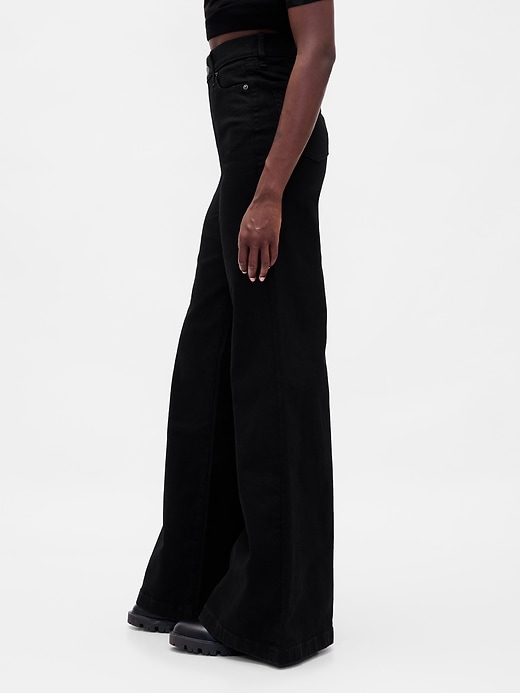 Image number 3 showing, High Rise Wide Flare Jeans