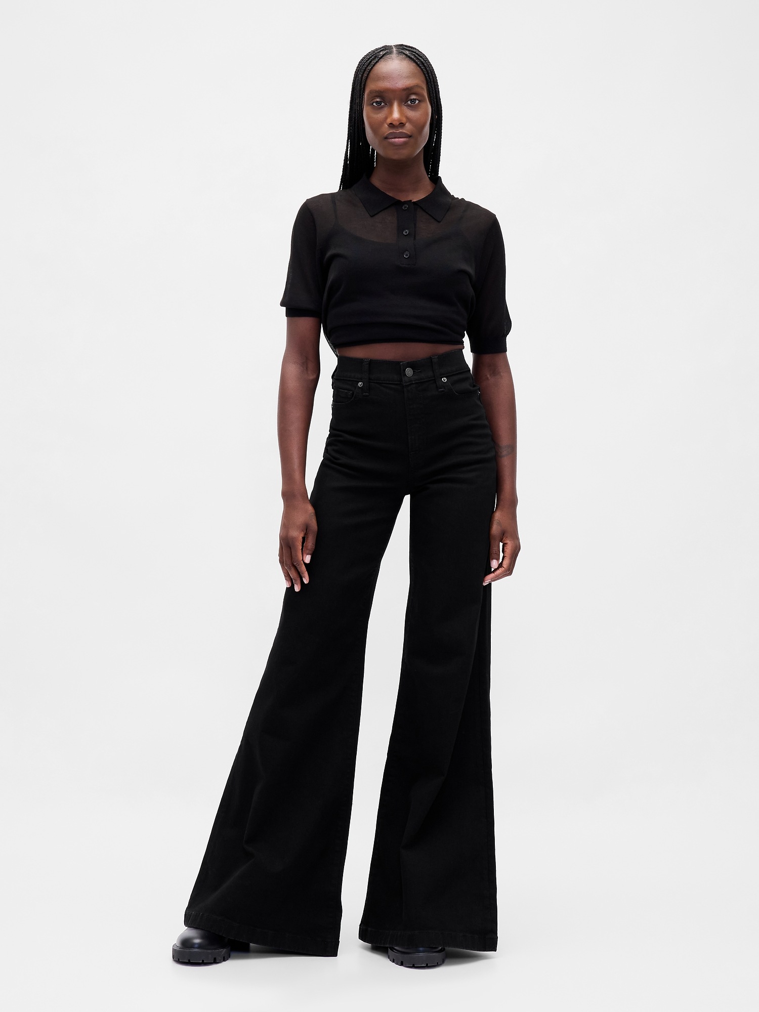 Женские джинсы Gap High Rise Wide Flare Jeans