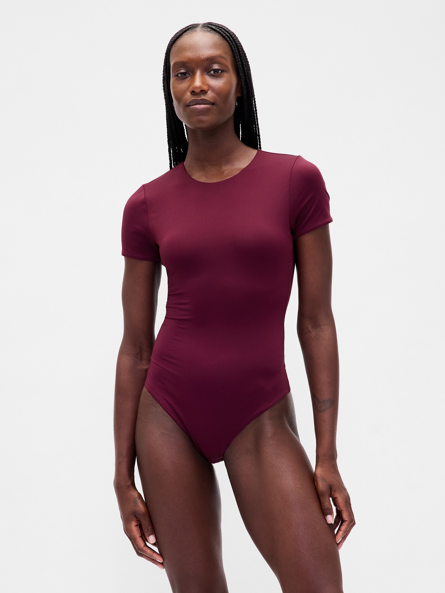 SecondSkin T-Shirt Bodysuit - Tuscan Red