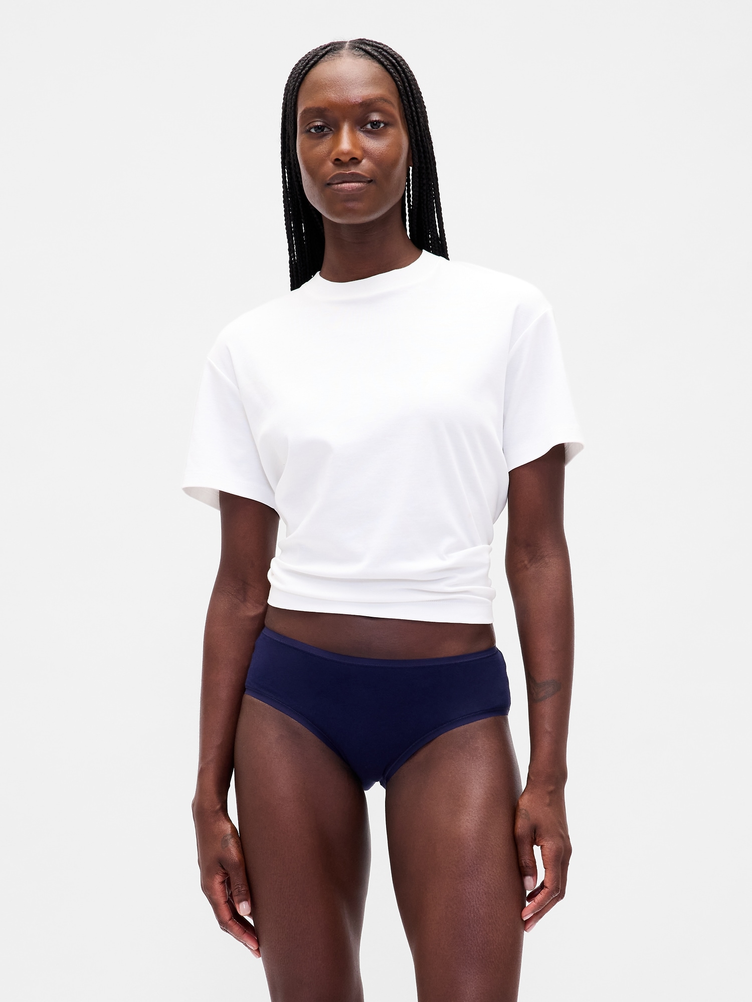 Organic Stretch Cotton Hipster - Navy Blue Uniform