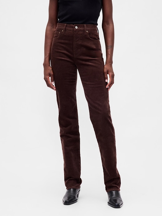 Image number 2 showing, High Rise Corduroy '90s Straight Jeans