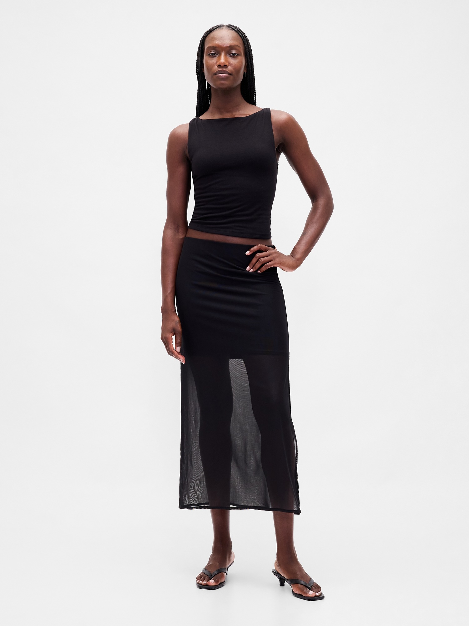 Женские юбки Gap Mesh Midi Skirt