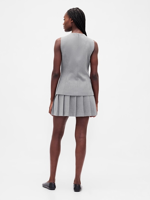 2 of 8 showing, with the color Grey of product Pleated Mini Skort