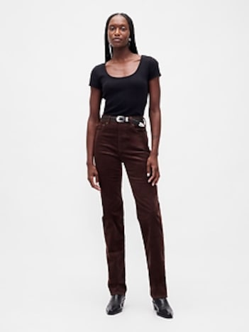 High Rise Corduroy '90s Straight Jeans